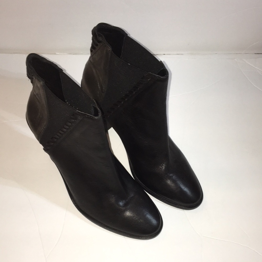Matisse Stardust Black and Silver Leather Booties
